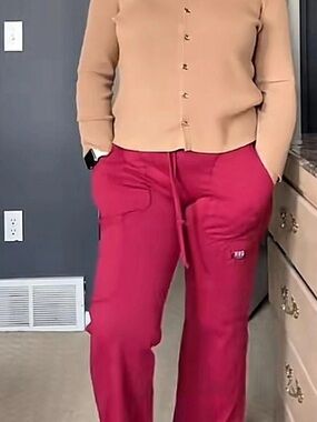 QBK Cargo Straight Leg Pants Pink Medium Like New